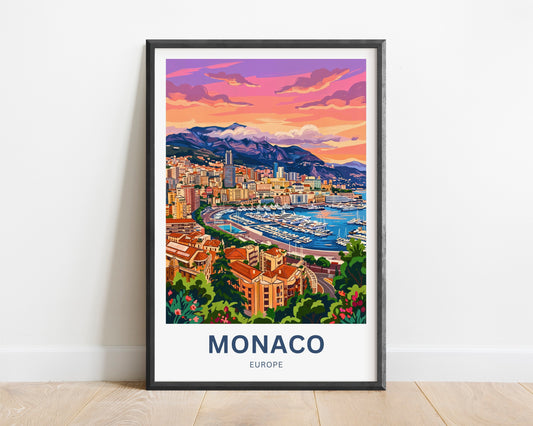 Monaco  Travel Poster - Riviera Dreams