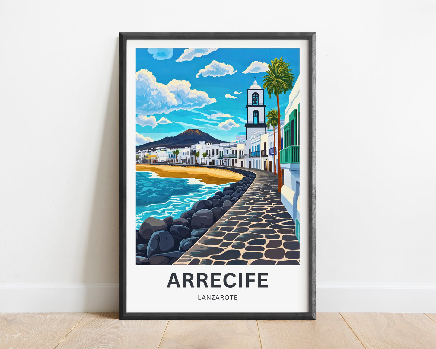 Arrecife Travel Poster- Lanzarote Coastal Charm