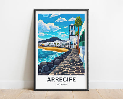 Arrecife Travel Poster- Lanzarote Coastal Charm