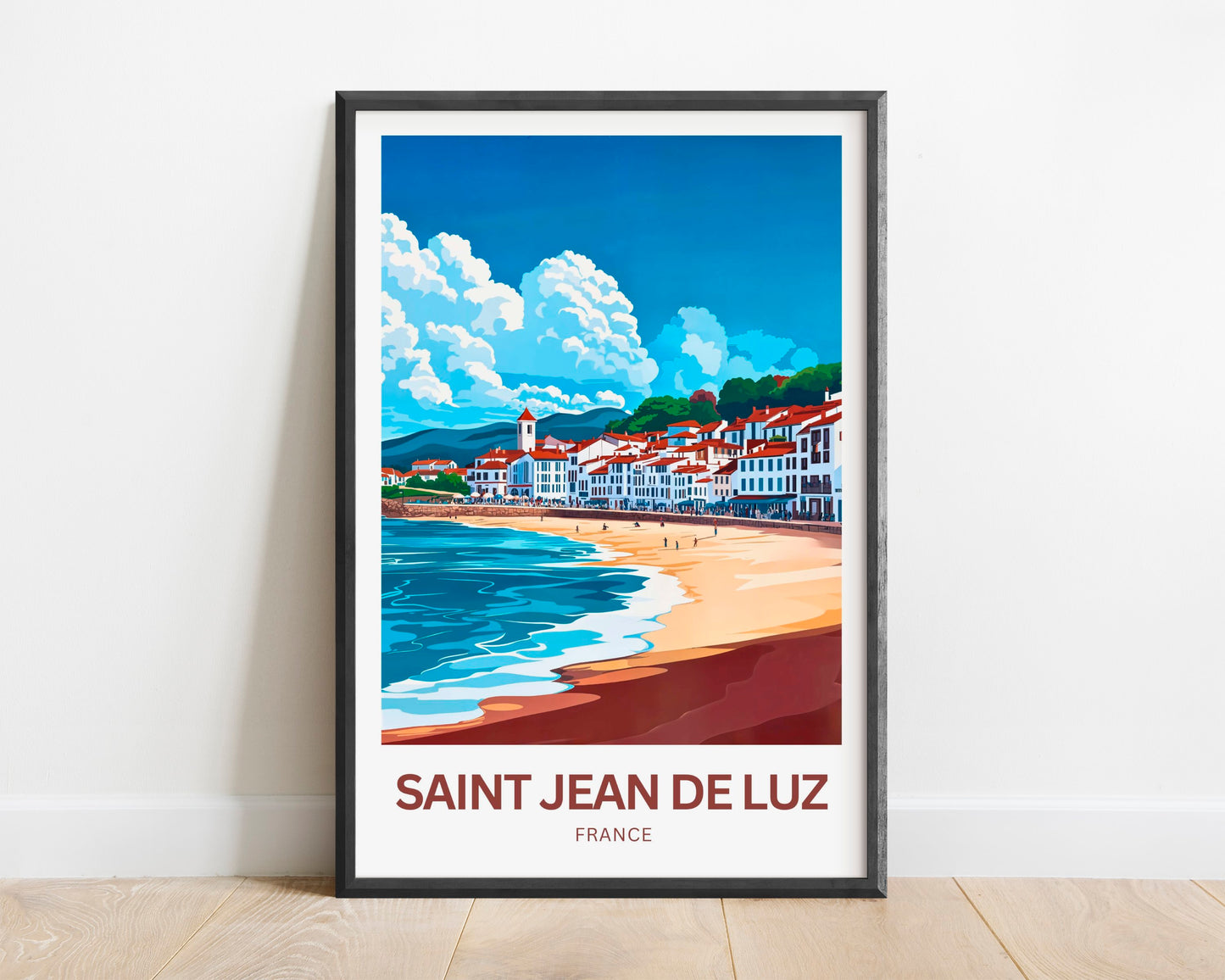 Saint-Jean-de-Luz Travel Poster - Captivating Beach