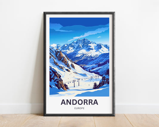 Andorra Travel Poster- Captivating Ski Resort