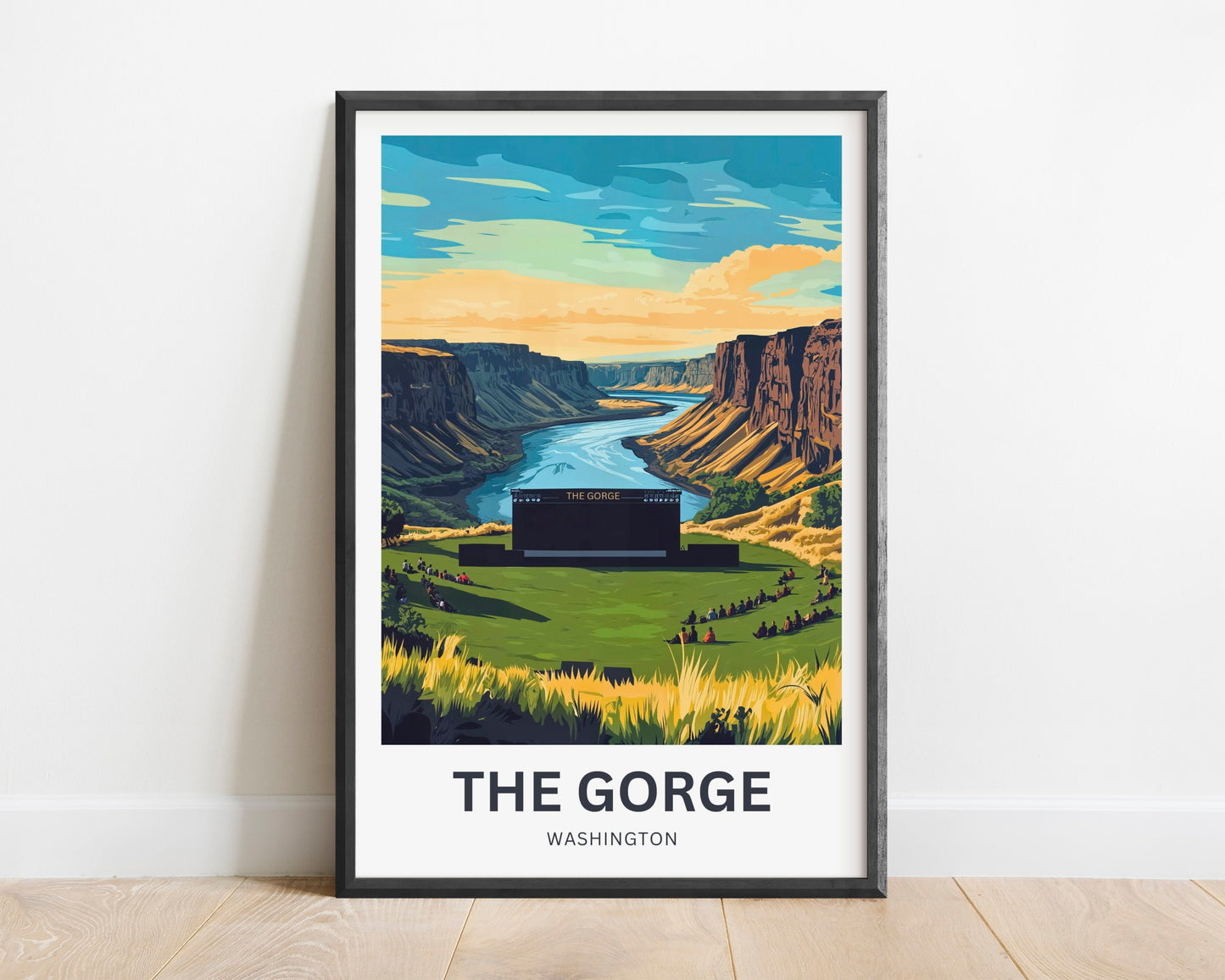 The Gorge Travel Poster- Amphitheater Washington State