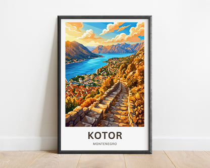 Kotor Travel Poster -   Iconic Landmark