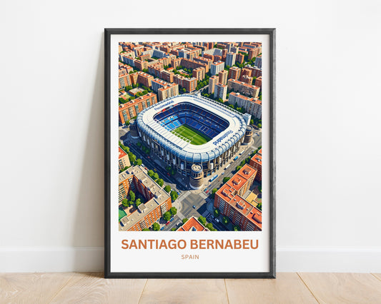 Santiago Bernabéu Stadium Travel Poster - Madrid
