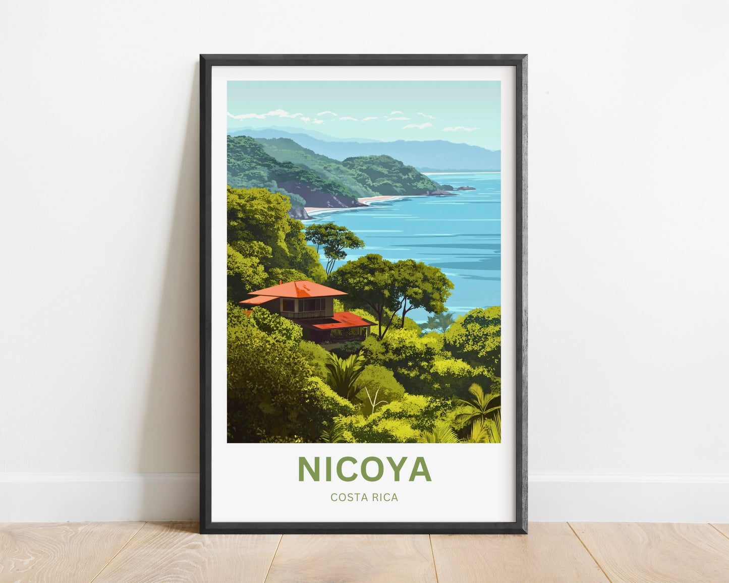 Nicoya, Costa Rica Travel Poster  -Ocean Serenity