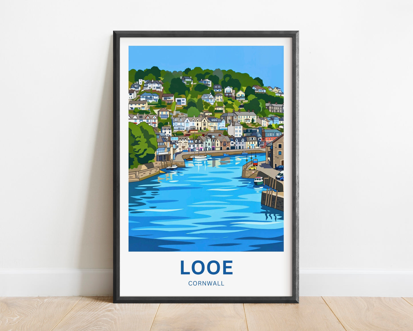 Looe  Travel Poster - Cornwall
