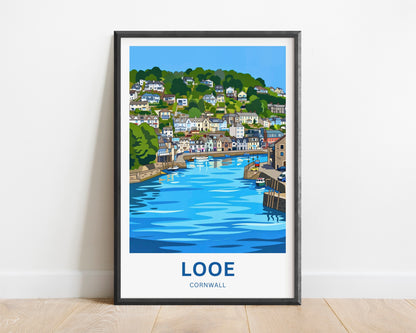Looe  Travel Poster - Cornwall