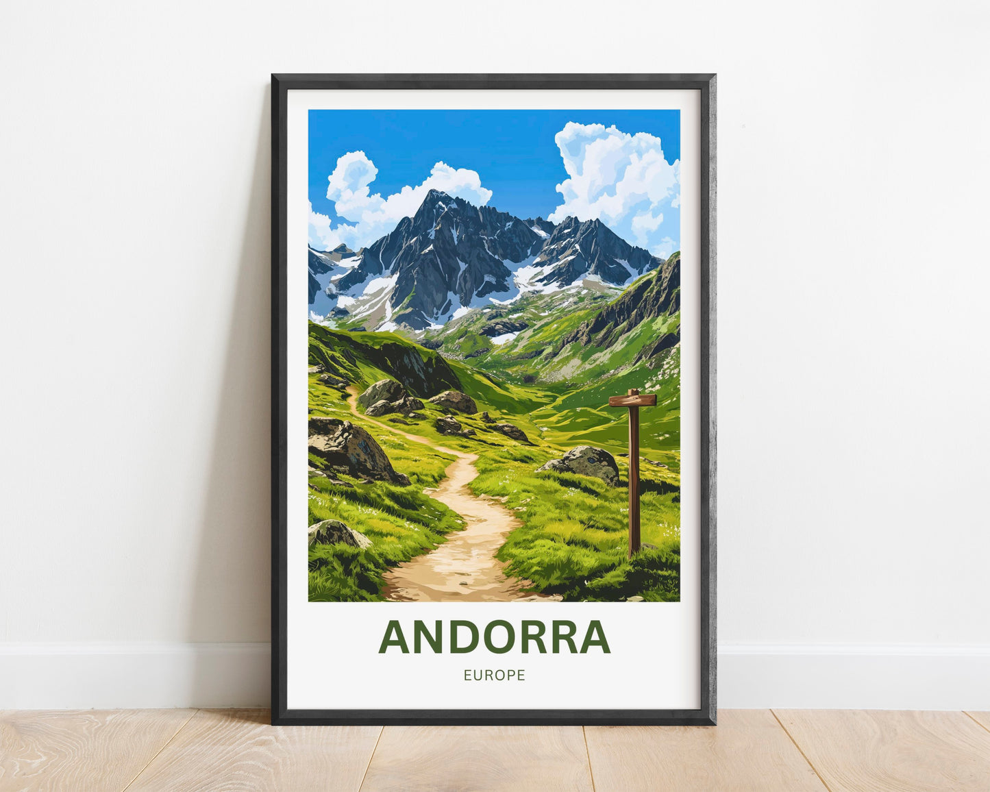 Andorra Travel Poster- Heart of the Pyrenees