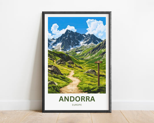 Andorra Travel Poster- Heart of the Pyrenees