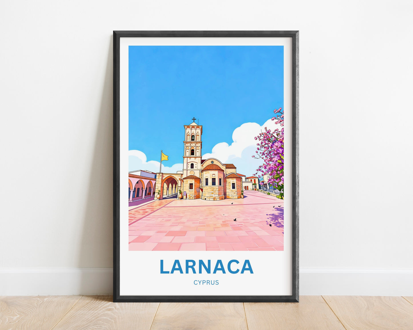 Larnaca Travel Poster - Famous Captivating Church