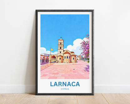 Larnaca Travel Poster - Famous Captivating Church
