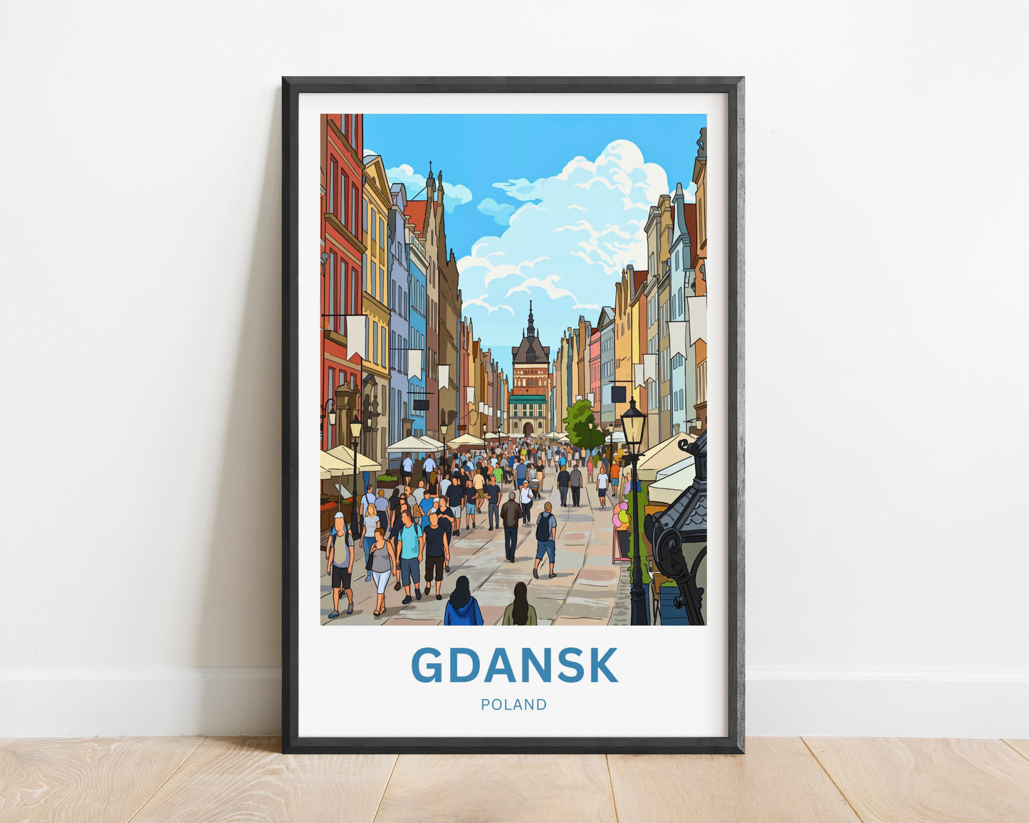 Gdańsk  Travel Poster - Market Street Parade