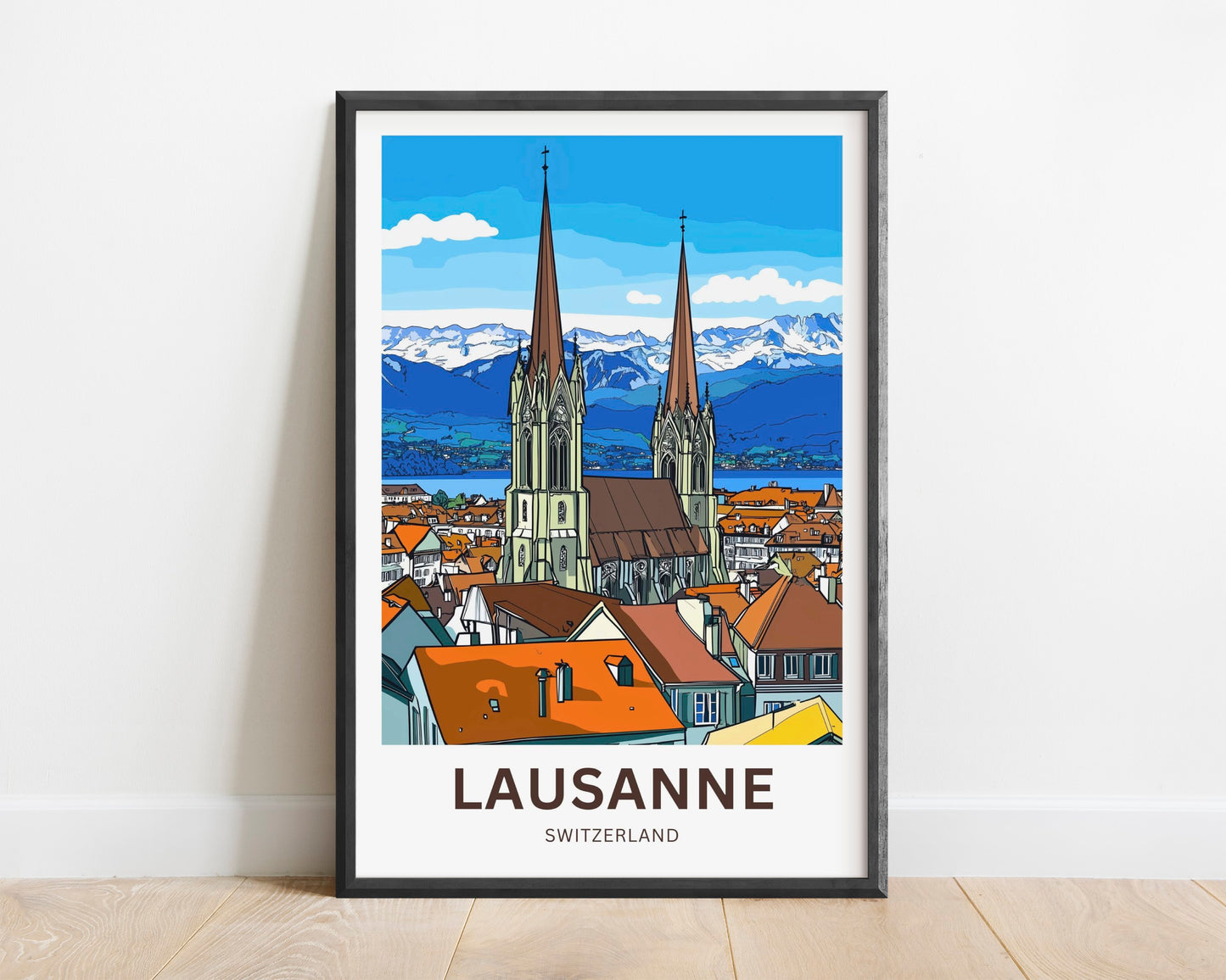 Lausanne Travel Poster- City of Culture & Charm