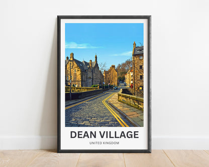 Dean Village Travel Poster - Peaceful Scotland Living
