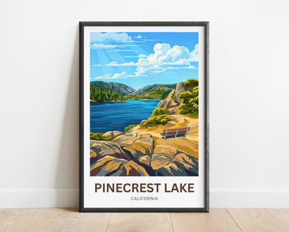 Pinecrest Lake Travel Poster - Into the Sierra Calm