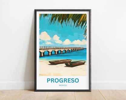 Progreso Travel Poster -  Longest Bridge