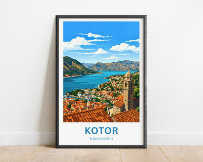 Kotor Travel Poster -   Coastal Dreams