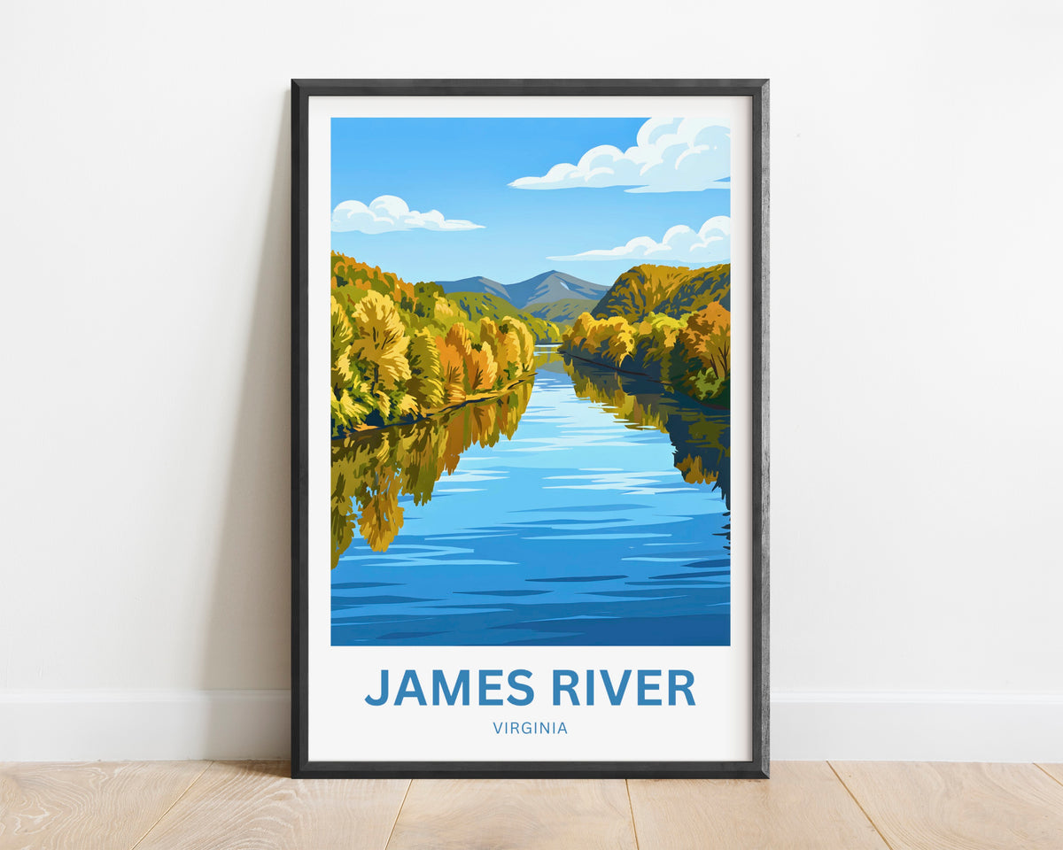 James River Travel Poster - Relaxing Waters