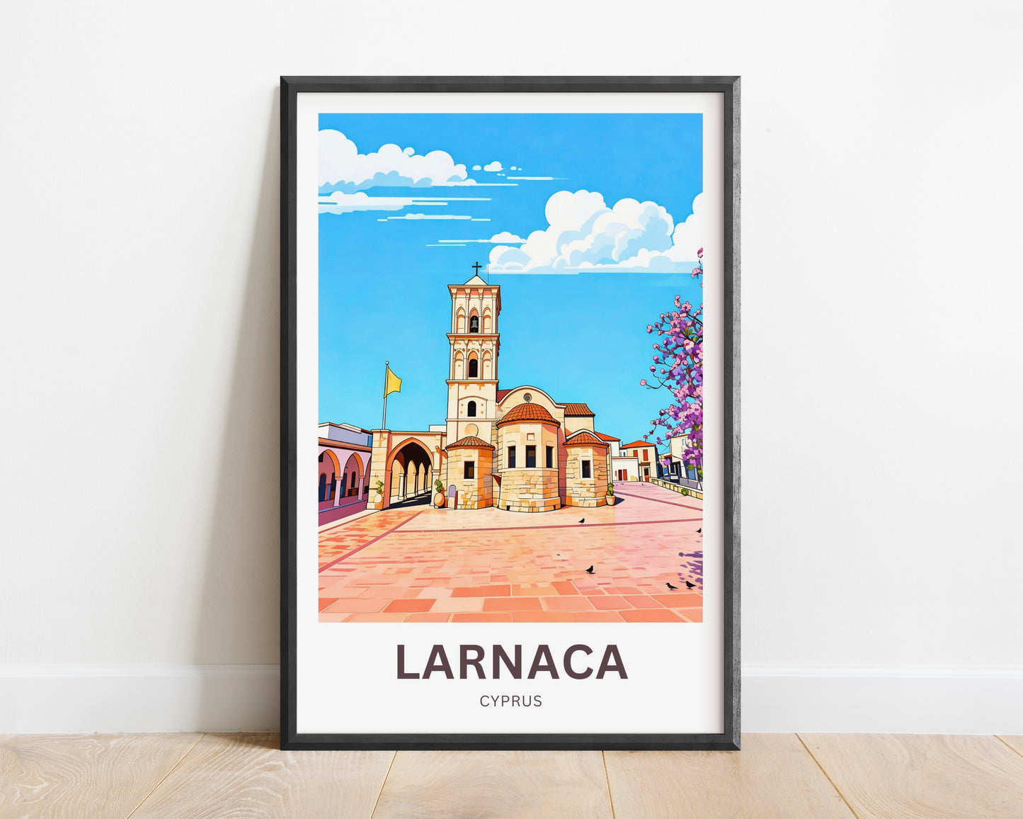 Larnaca Travel Poster - Cyprus Church