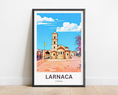 Larnaca Travel Poster - Cyprus Church