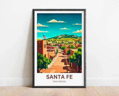 Santa Fe Travel Poster  - Mesmerizing Urban Street View