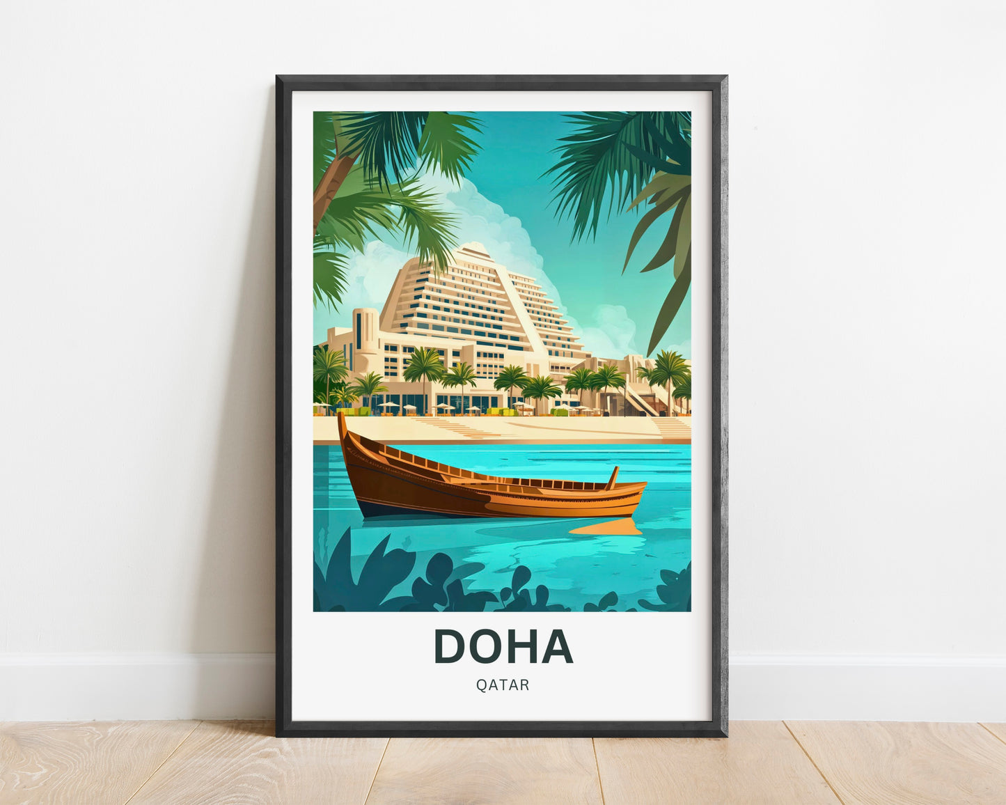 Doha Qatar Travel Poster
