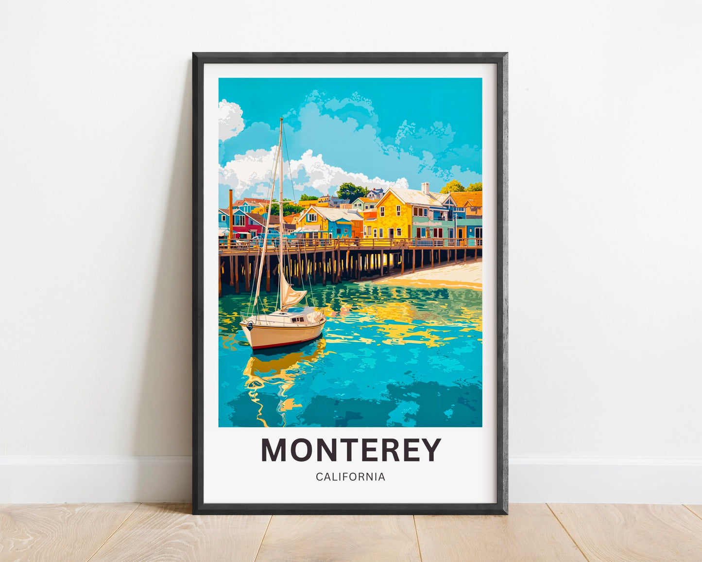 Monterey Travel Poster - Captivating View of California Coastal Living