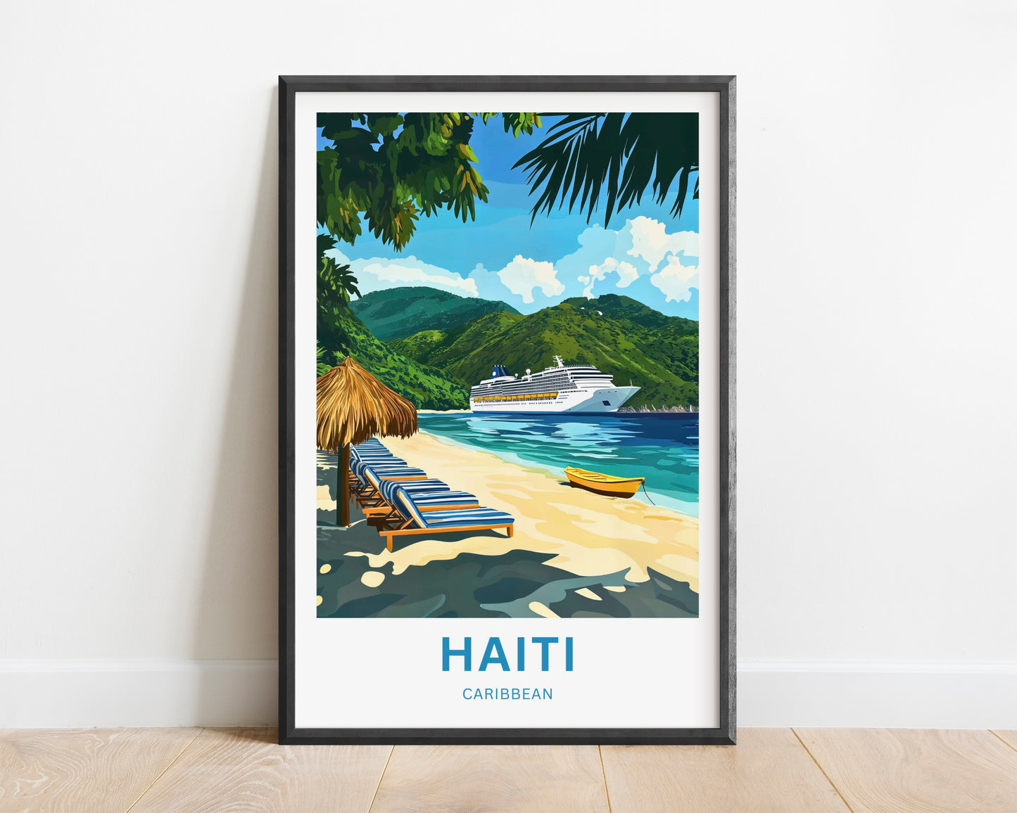 Haiti Travel Poster - Anchored in Paradise