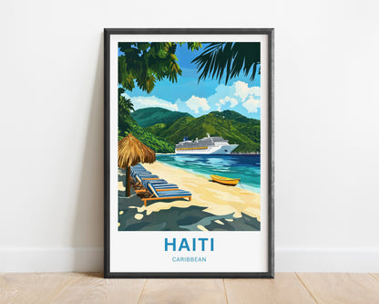 Haiti Travel Poster - Anchored in Paradise