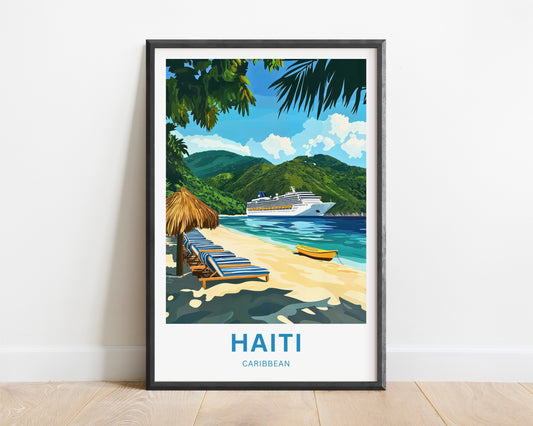 Haiti Travel Poster - Anchored in Paradise