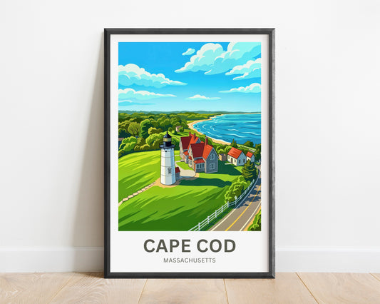 Cape Cod Travel Poster - Seaside Serenity