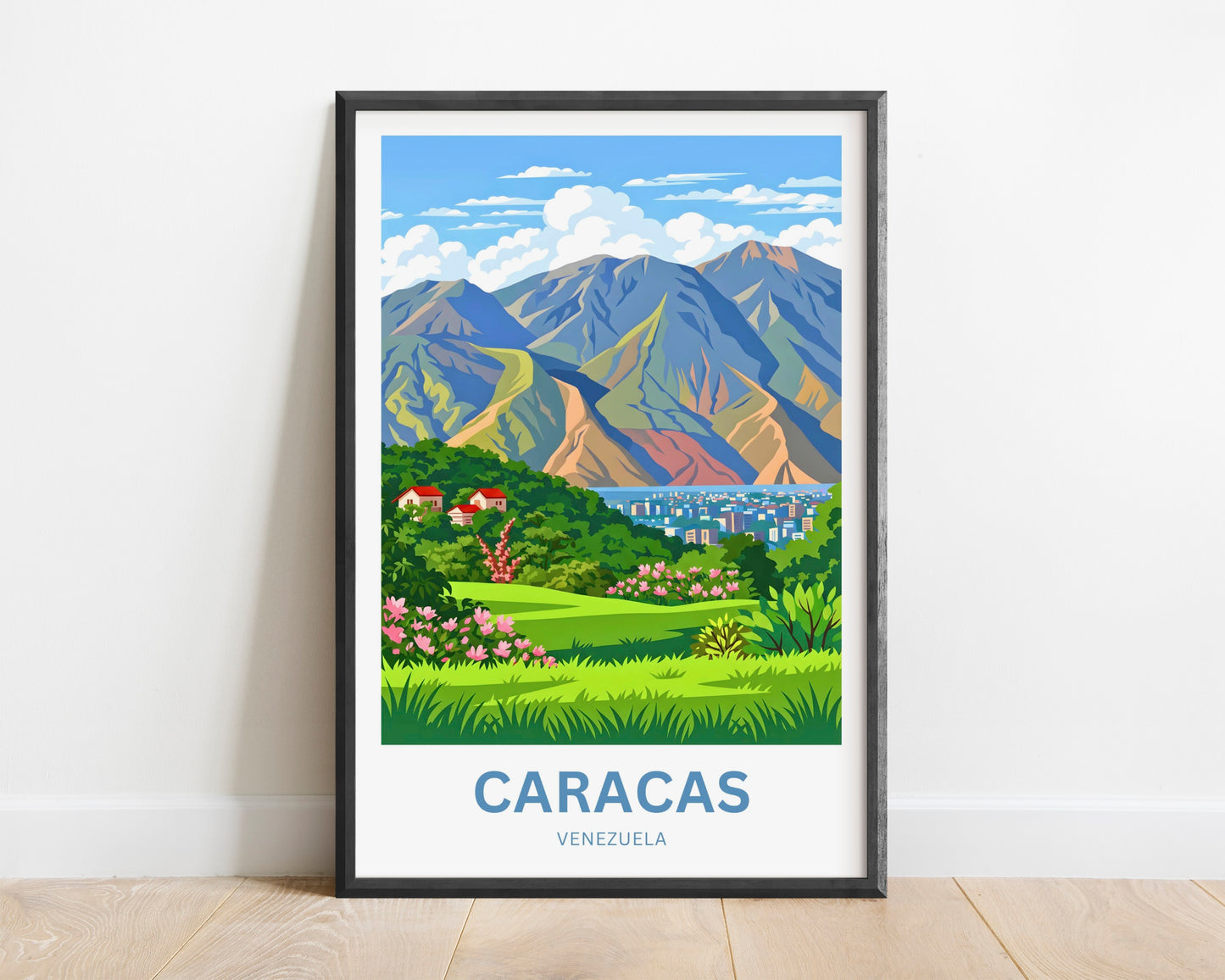 Caracas Travel Poster - Captivating Mountain View