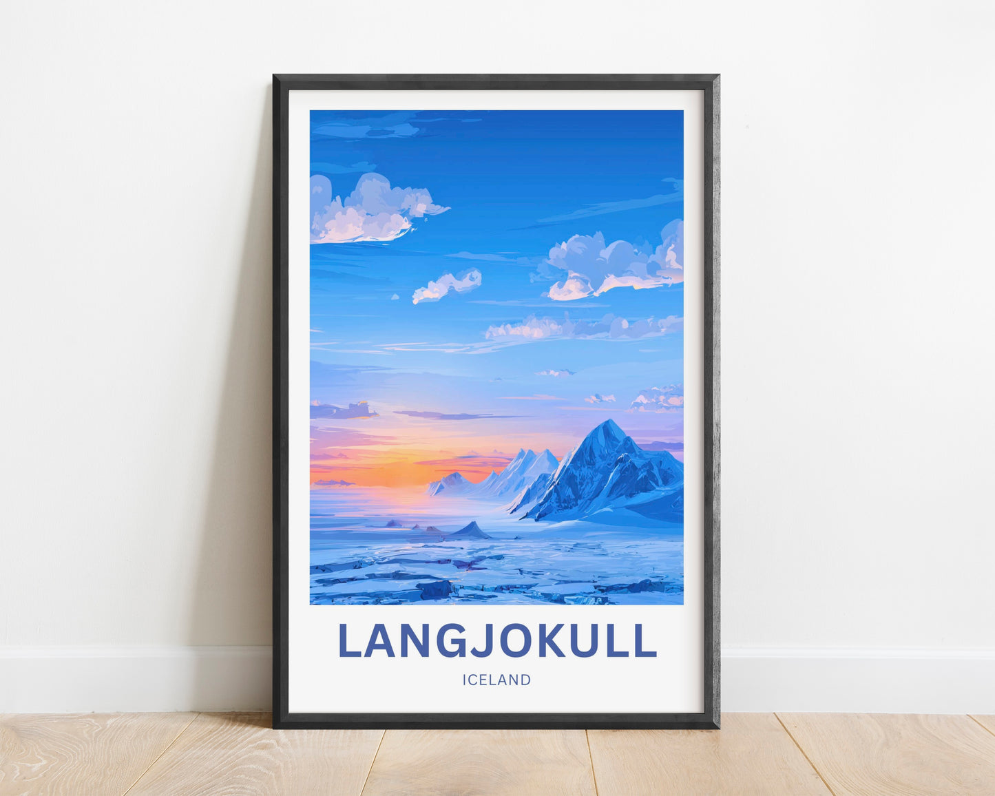 Langjökull Travel Poster - Mesmerizing Glacier of Iceland