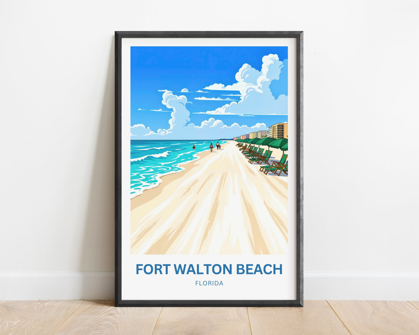 Fort Walton Beach Travel Poster- Relaxing Beach Staycation