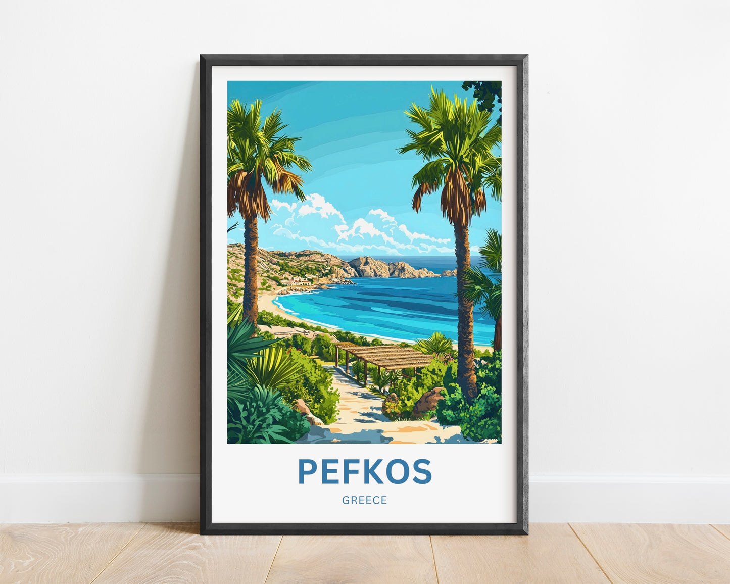 Pefkos Travel Poster - Holiday Dream