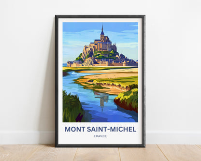 Mont Saint-Michel Travel Poster - A Medieval Marvel in Normandy