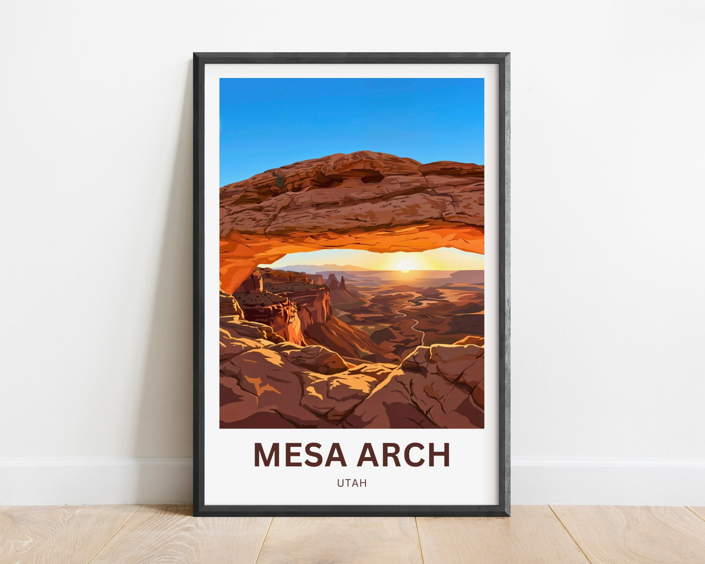 Mesa Arch Travel Poster -   Sun Rise, Utah