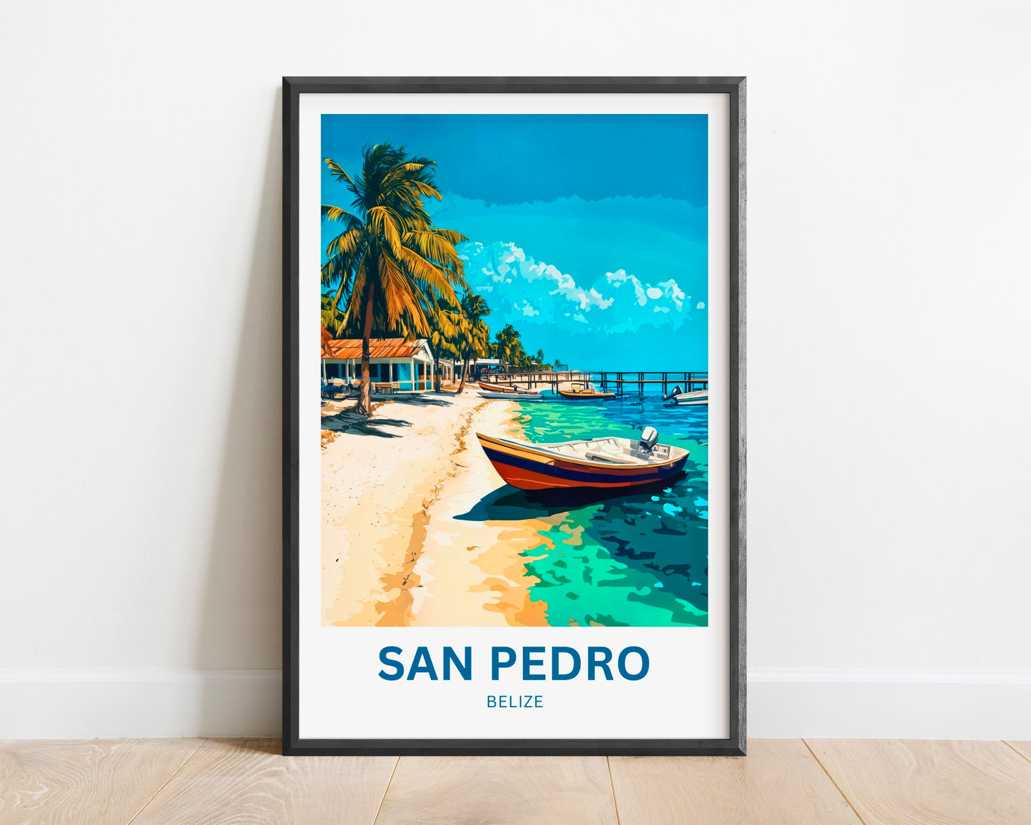 San Pedro, Belize Travel Poster