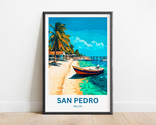 San Pedro, Belize Travel Poster