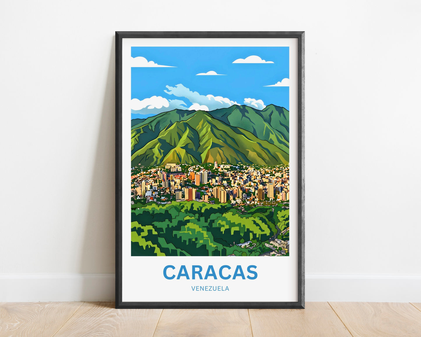 Caracas Travel Poster - Heart of Venenzuela