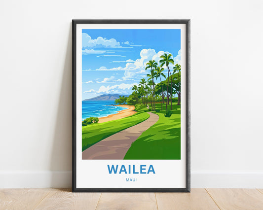 Wailea Travel Poster -  Maui, Hawaii