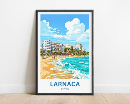 Larnaca Travel Poster - Cyprus Getaway