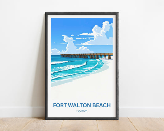 Fort Walton Beach Travel Poster - Paradise Calling