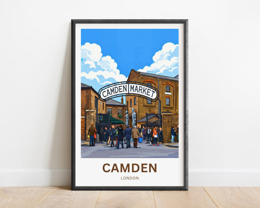 Camden Market Travel Poster