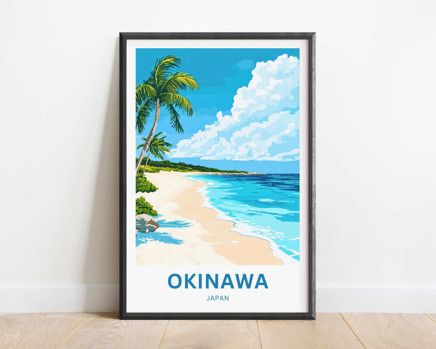 Okinawa Beach Travel Poster  - Mesmerizing Serene Beach