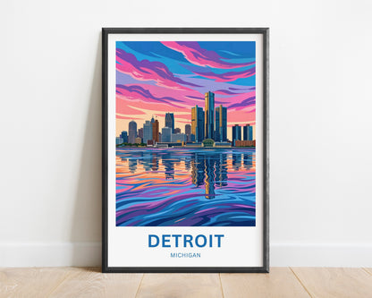 Detroit Travel Poster