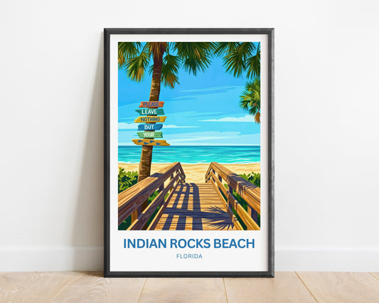 Indian Rocks Beach, Florida Travel Poster - Paradise