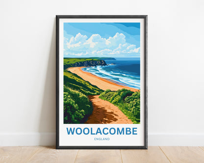Woolacombe Travel Poster - Captivating Endless Horizons