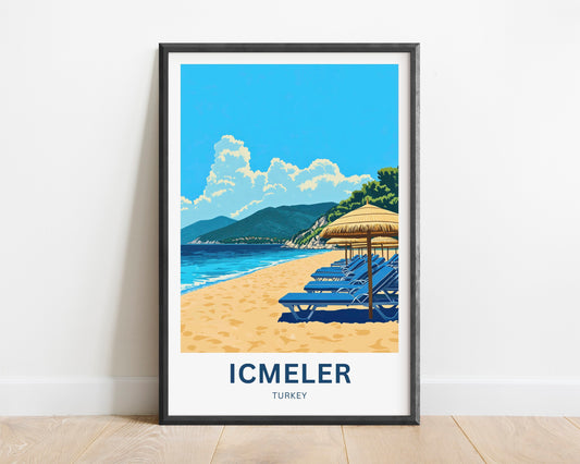 Içmeler Travel Poster- Captivating Canal Turkey