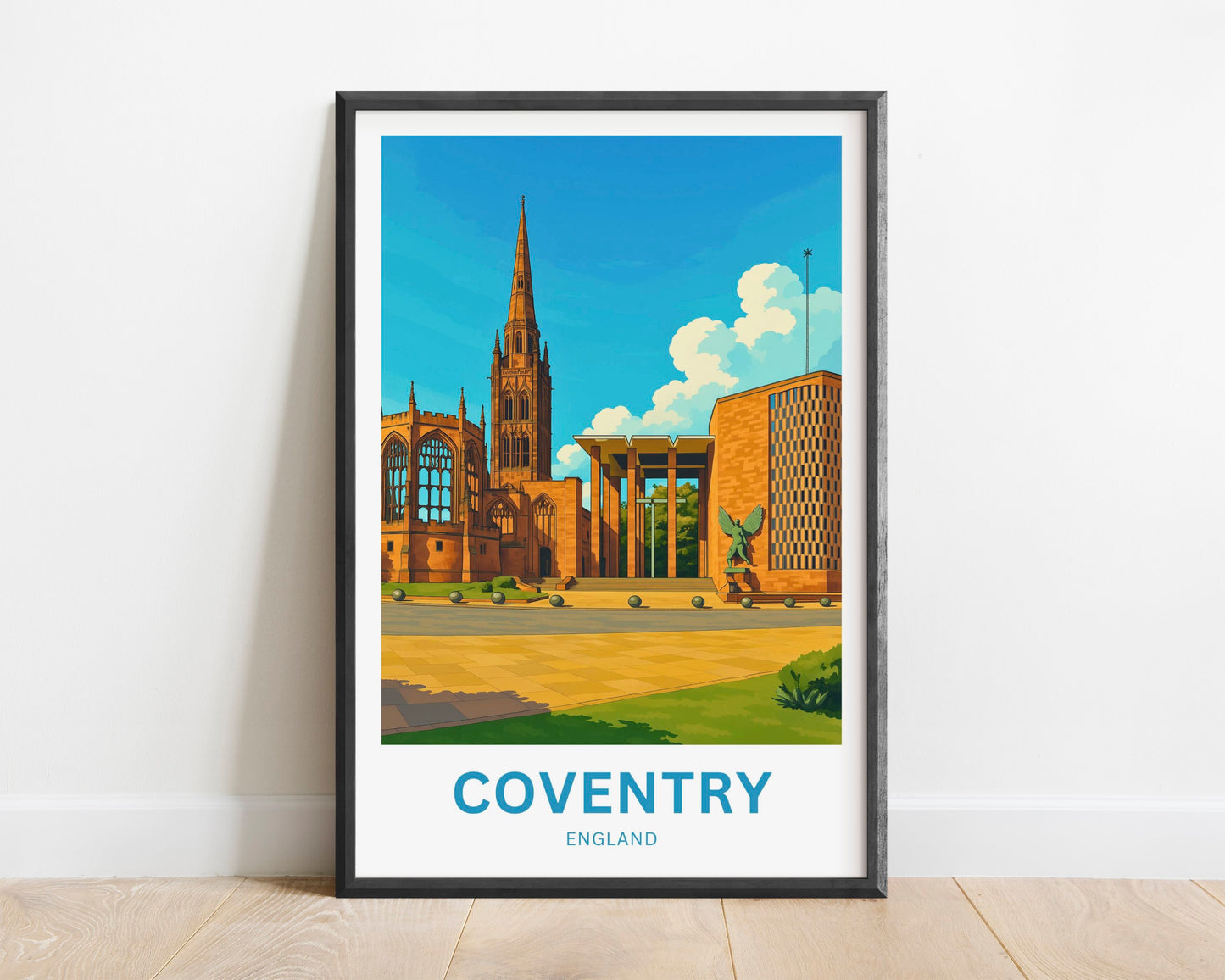 Coventry Travel Poster- Captivating England's Cathedral Ruins
